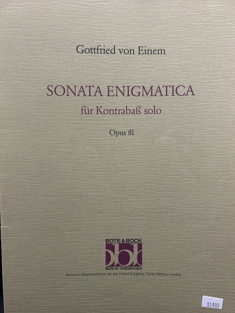 Sonata Enigmatica, Opus 81 - String Bass - Einem