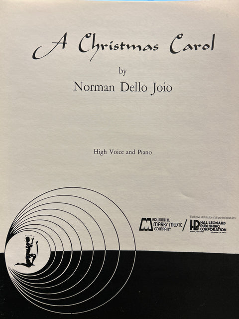 A Christmas Carol - High Voice - N. Dello Joio