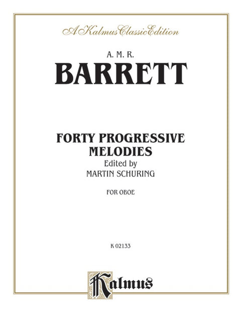Forty Progressive Melodies - Oboe - Barret/Schuring