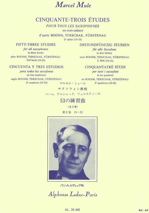 53 Studies for all Saxophones - In Three Books - 1st Book (1-18) - Marcel Mule