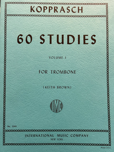 60 Studies - Volume I - For Trombone - Kopprasch/Brown