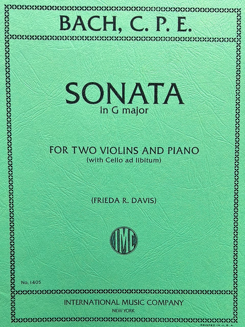 Sonata in G Major for Two Violins and Piano - Bach