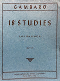 18 Studies for Bassoon - Gambaro / Kovar