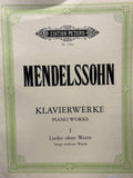 Piano Works Vol. I Songs without Words - Mendelssohn