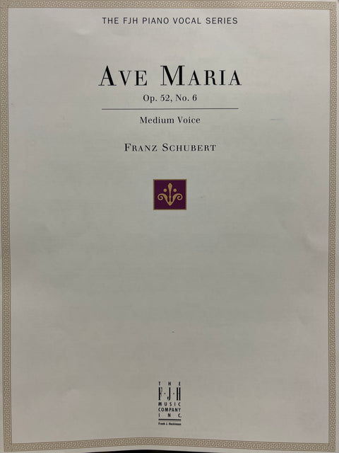 Ave Maria Op. 52, No. 6 - Schubert