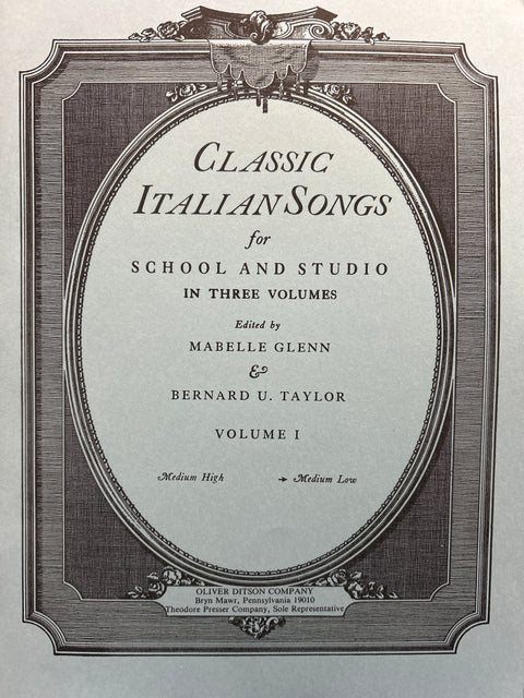 Classic Italian Songs - Vocal - Glenn/Taylor