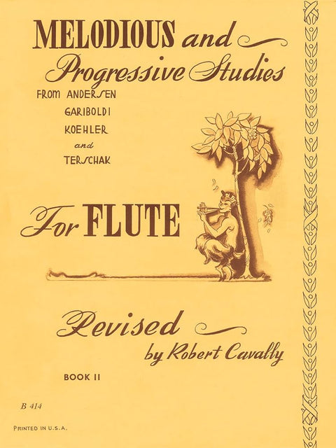 Melodious and Progressive Studies for Flute - Anderson - Edited by Cavally