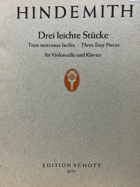 Three Easy Pieces - Cello - Hindemith
