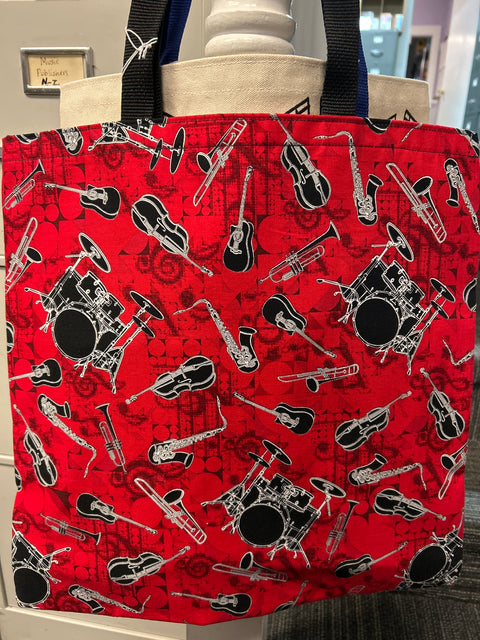 Musical Instrument Tote - Red