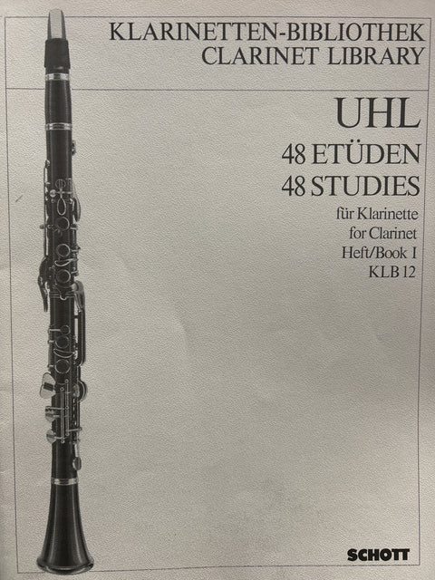 Clarinet Library, 48 Studies for Clarinet - Book I - Uhl