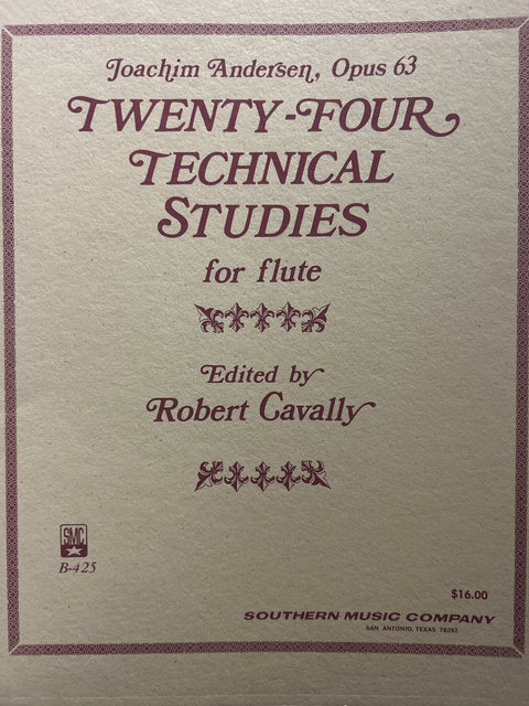 Twenty-Four Technical Studies for Flute - Opus 63 - Anderson / Cavally