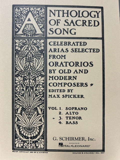 Anthology of Sacred Song - Vocal - H & H Music