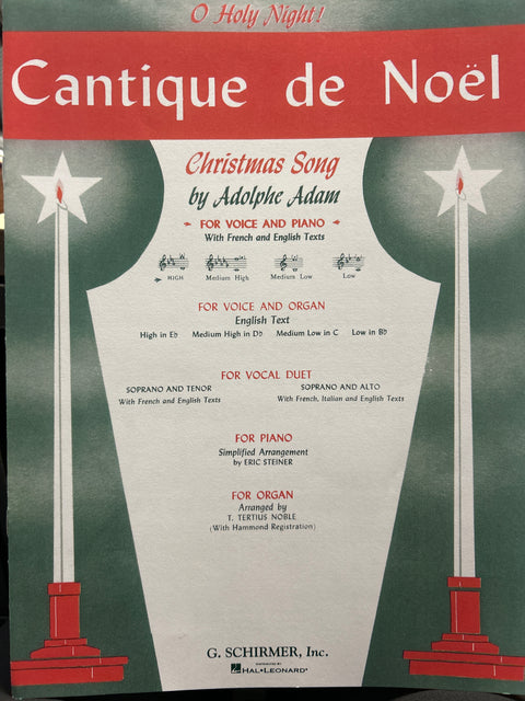O Holy Night - Piano / Vocal - Adam