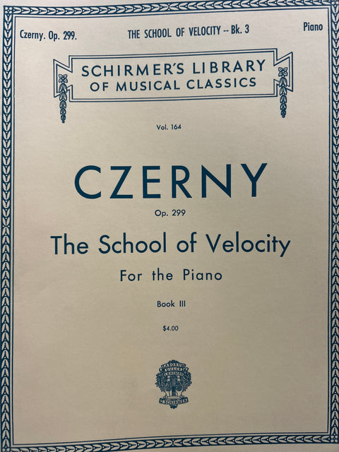 The School of Velocity for the Piano, Op. 299 - Czerny