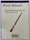 Solo De Concours, Op. 10 - Clarinet - Rabaud