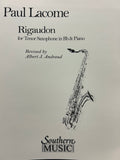 Rigaudon for Tenor Saxophone- Lacome/Arranged by Andraud