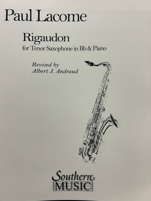 Rigaudon for Tenor Saxophone- Lacome/Arranged by Andraud
