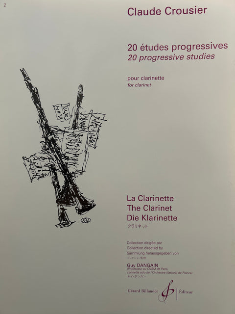 20 Progressive Studies for Clarinet - Crousier