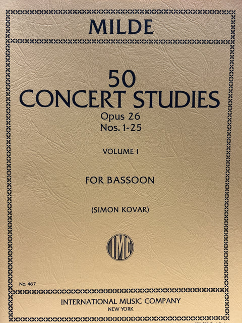 Concert Studies, Op. 26 - Bassoon - Milde / Kovar