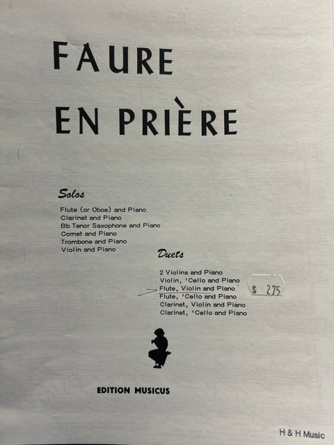 En Prière - Flute and Violin - Fauré