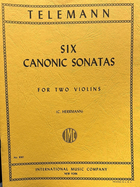 Six Canonic Sonatas - Violin Duet - Telemann/Herrmann