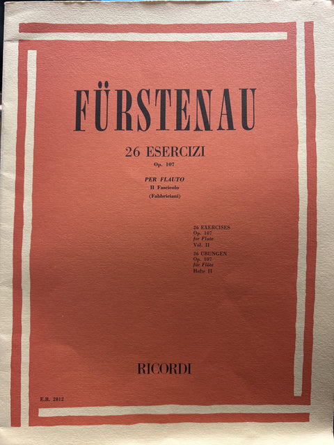 26 Exercises, Op. 107 - Flute - Ricordi