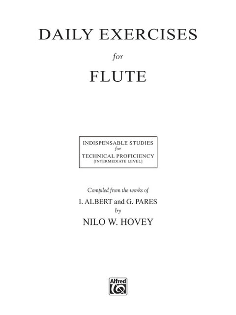 Daily Exercises for Flute - Pares / Hovey