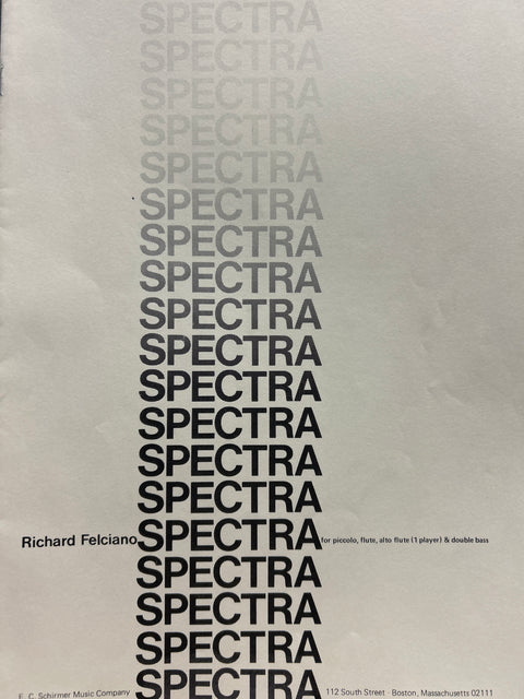 Spectra for Piccolo, Flute, Alto Flute (1 player) & Double Bass - Felciano