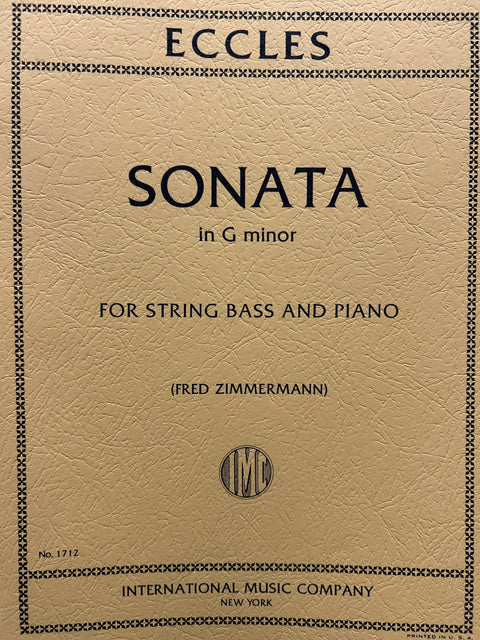 Sonata in G minor - String Bass - Eccles