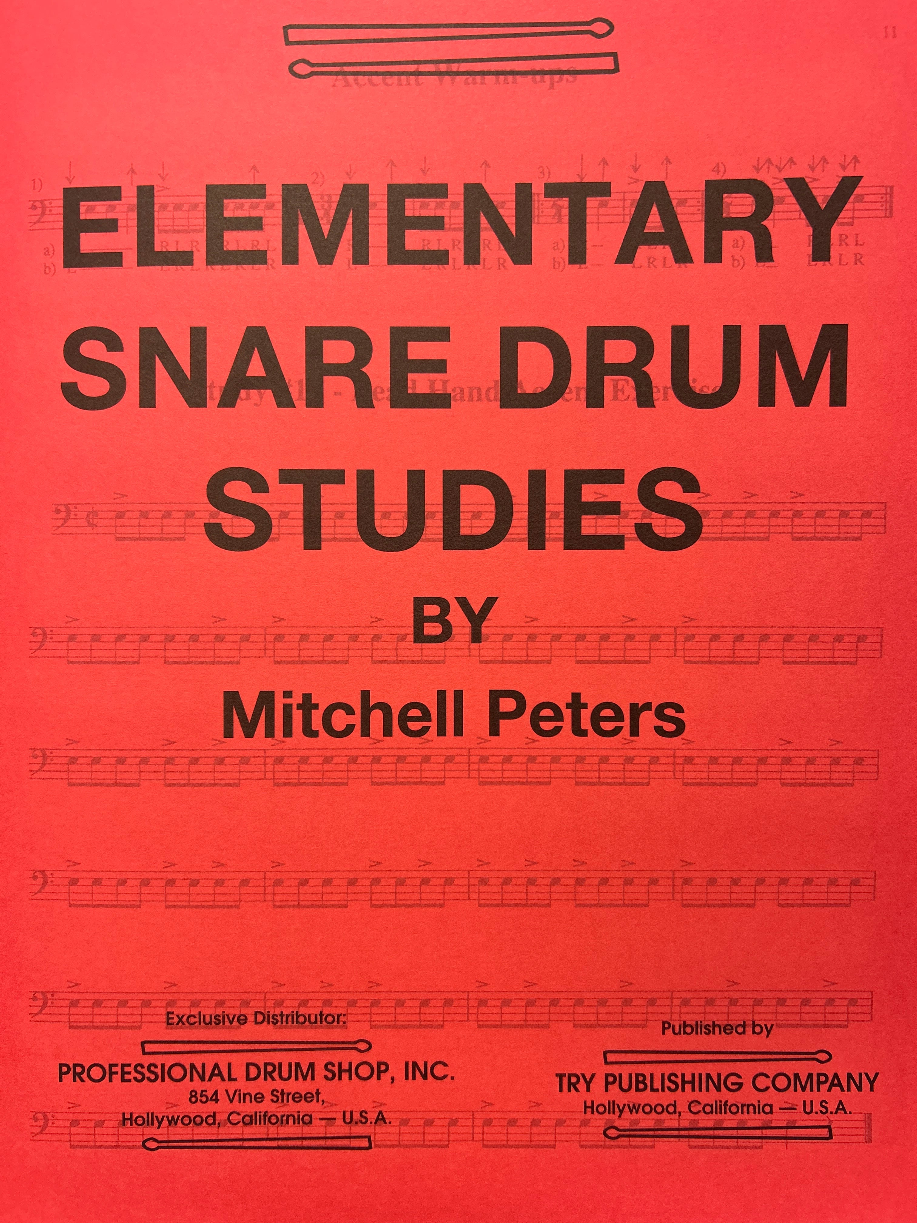 Elementary Snare Drum Studies - Peters – H & H Music