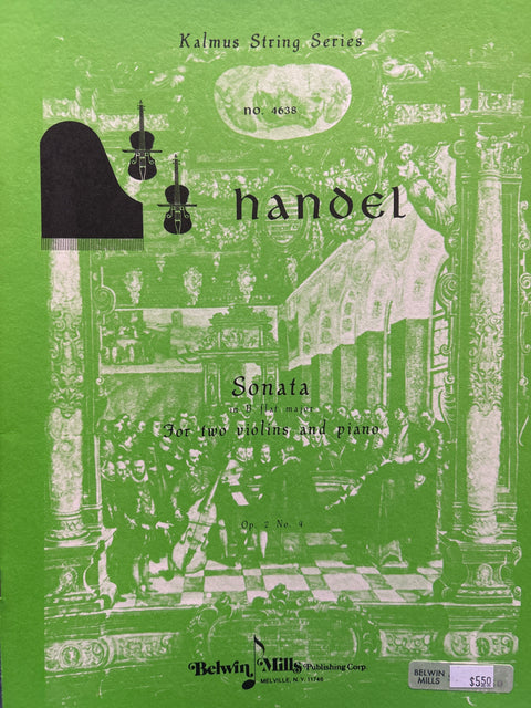 Sonata in B-flat Major, Op. 2, No. 4 - Violin Duet - Handel