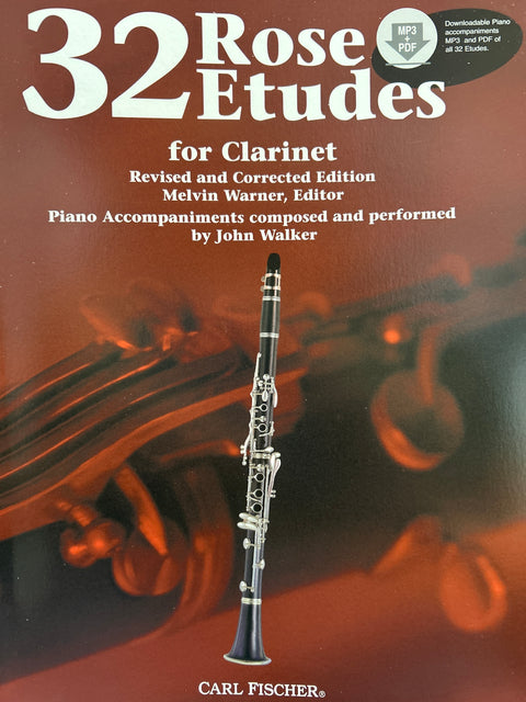32 Rose Etudes for Clarinet - Warner/Walker