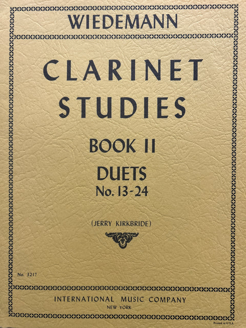 Clarinet Studies - Book II (Duets No. 13-24) - Wiedemann / Kirkbride