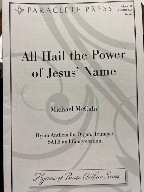 All Hail the Power of Jesus' Name - SATB - McCabe