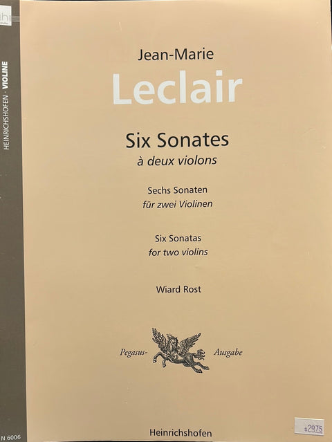 Six Sonatas for Two Violins - Jean-Marie Leclair