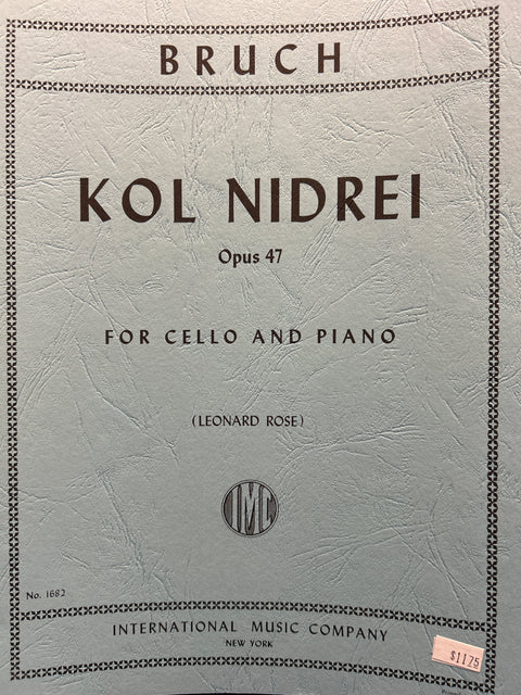Kol Nidrei, Opus 47 - Cello - M. Bruch