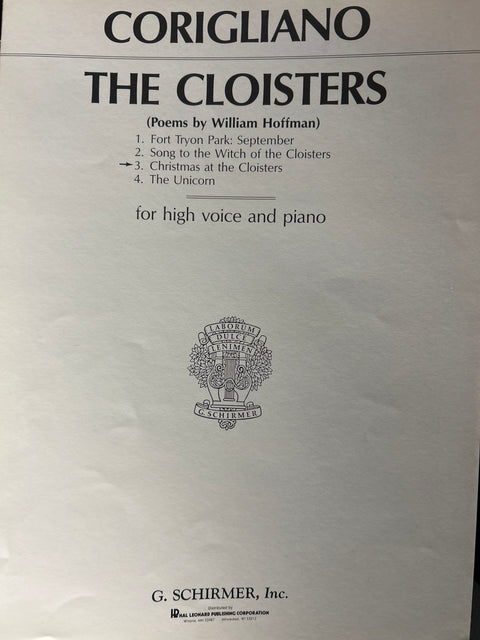 Christmas at the Cloisters - High Voice  - Corigliano / Hoffman