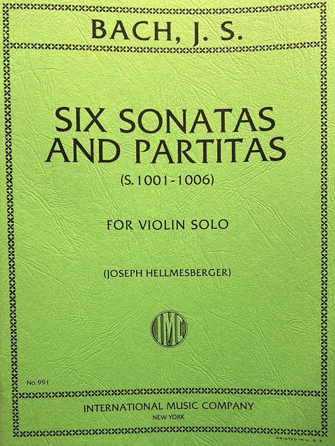 Six Sonatas and Partitas- Violin - Bach/Hellmesberger