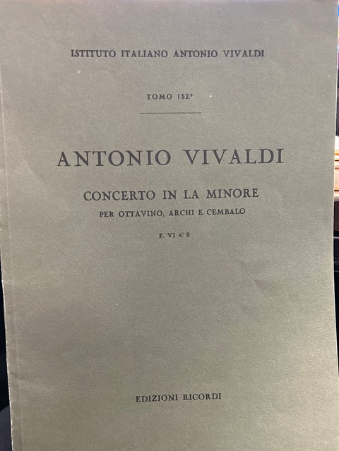 Concerto in La Minore - Score - Vivaldi/Malipiero