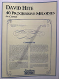 40 Progressive Melodies - Clarinet - Hite