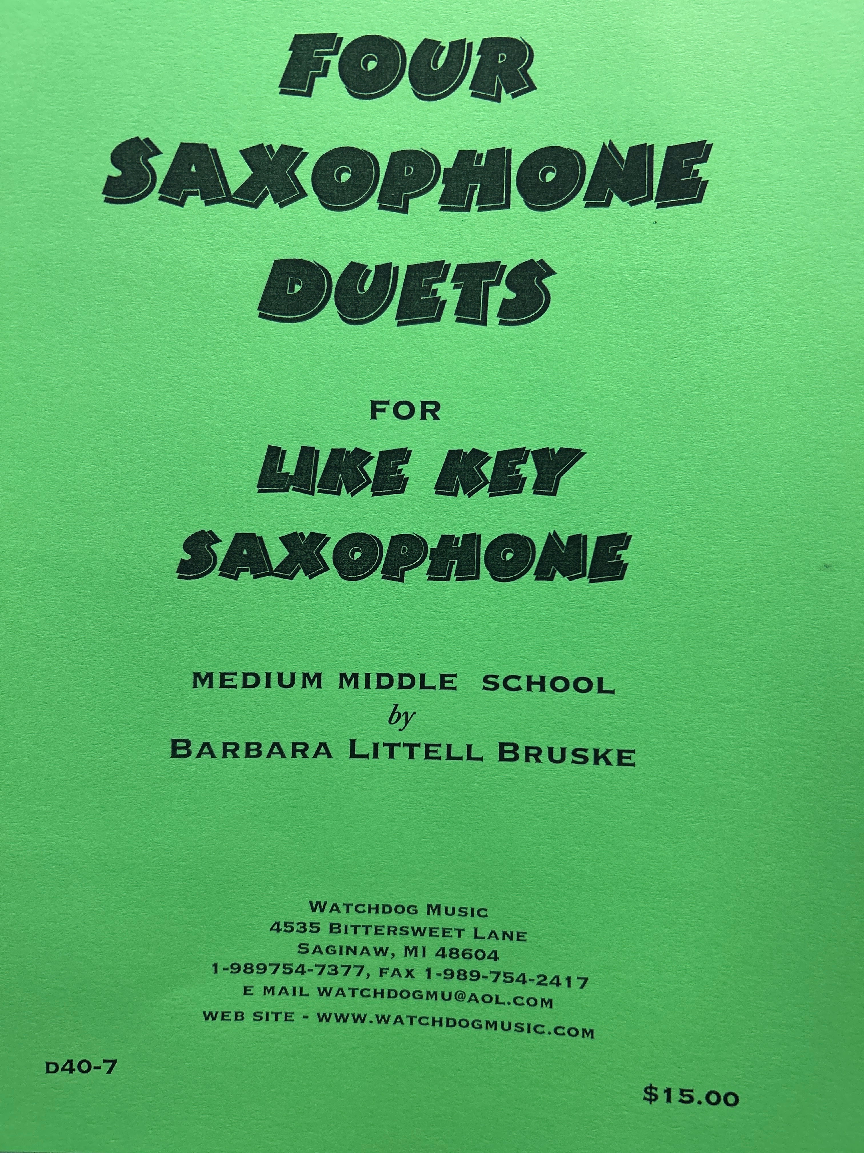 Four Saxophone Duets - B. Bruske – H & H Music