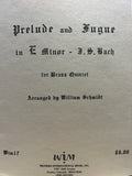 Prelude and Fugue in E Minor for Brass Quintet - J. S. Bach/Arranged by Schmidt