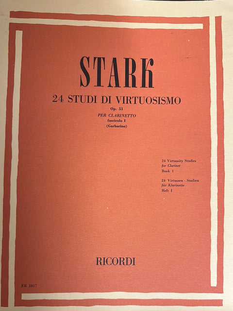 24 Virtuosity Studies for Clarinet - Book 1 - Ricordi