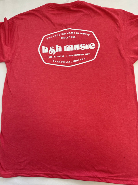 H&H Music Shirt - Red Heather