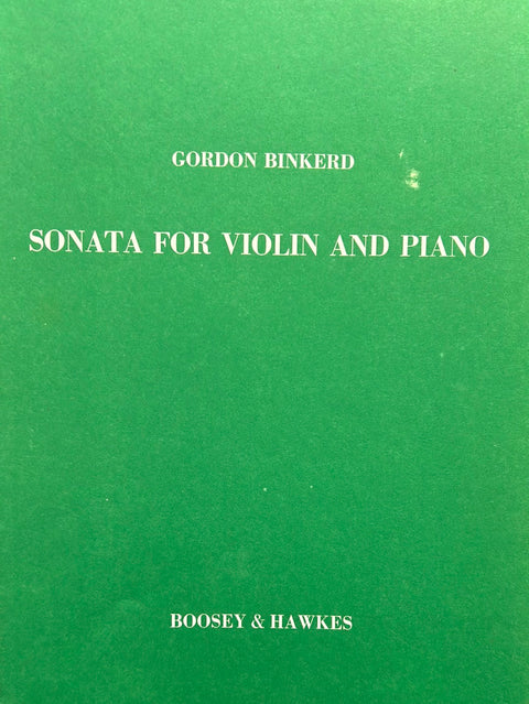 Sonata for Violin and Piano - G. Binkerd