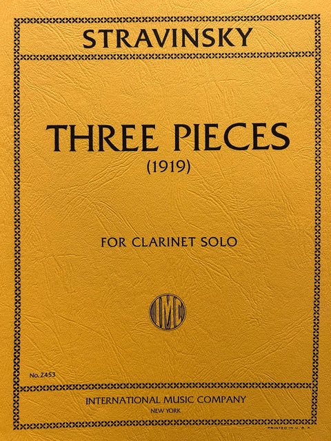 Three Pieces - Clarinet - Stravinsky