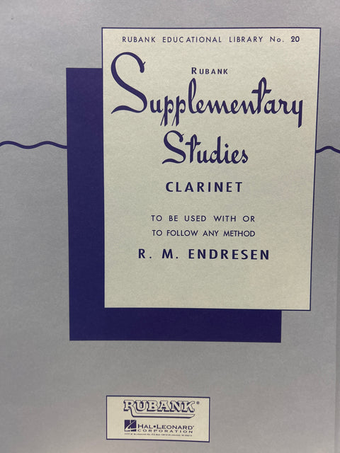 Rubank Educational Library No. 20 - Supplementary Studies for Clarinet - Endresen
