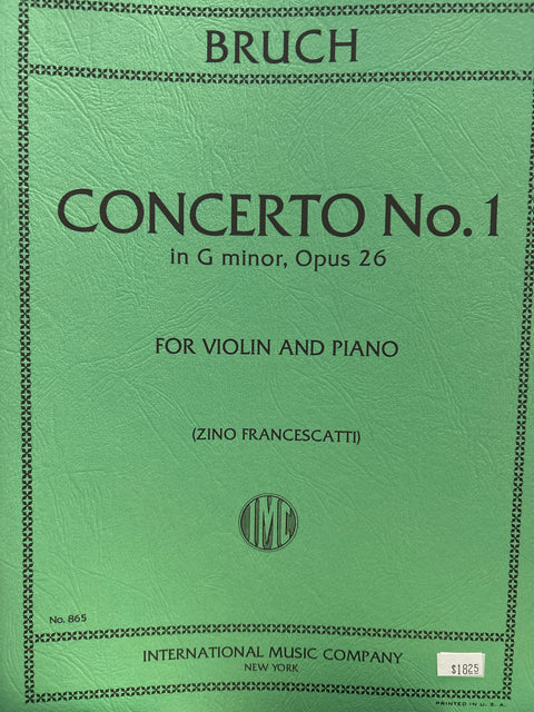 Concerto No. 1 in G minor, Opus 26 for Violin - Bruch/Francescatti