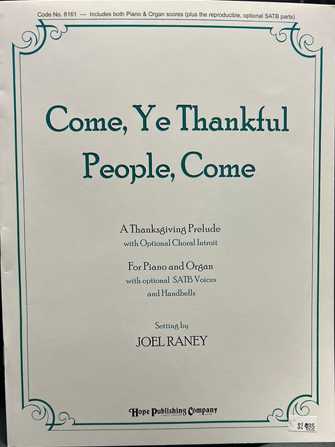 Come, Ye Thankful People, Come - Organ & Piano Duet