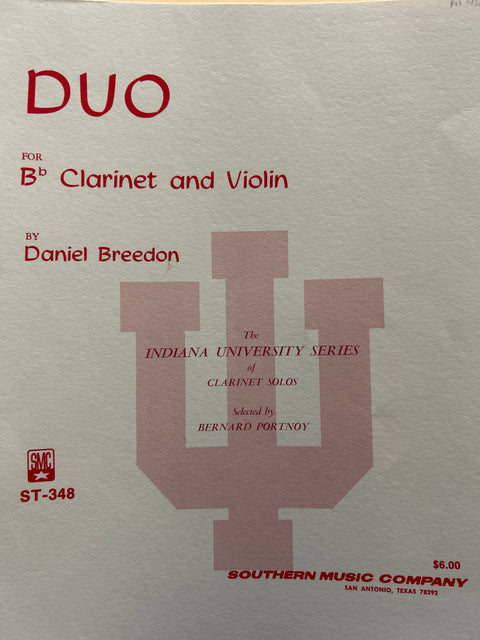 Duo for Bb Clarinet and Violin - Breedon